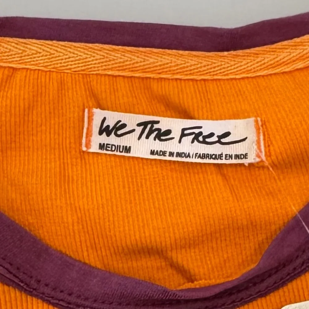 Free People - We The Free Orange & Purple Ribbed Tank Top NWT, Size M - Picture 3 of 9
